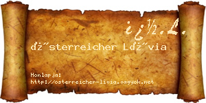 Österreicher Lívia névjegykártya